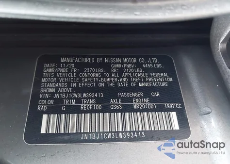 2020 Nissan Rogue Sport Sv Awd Xtronic Cvt from USA, damaged, VIN JN1BJ1CW3LW393413